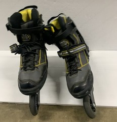 AERIO ELITE Q-60 Roller Derby Speed Inline Skates – Black & Gold Men’s Size 10