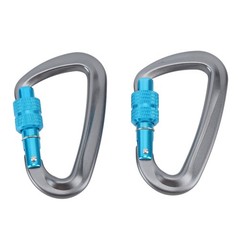 2PCS Compact Locking Carabiners For Outdoor Activities D Shape Popular