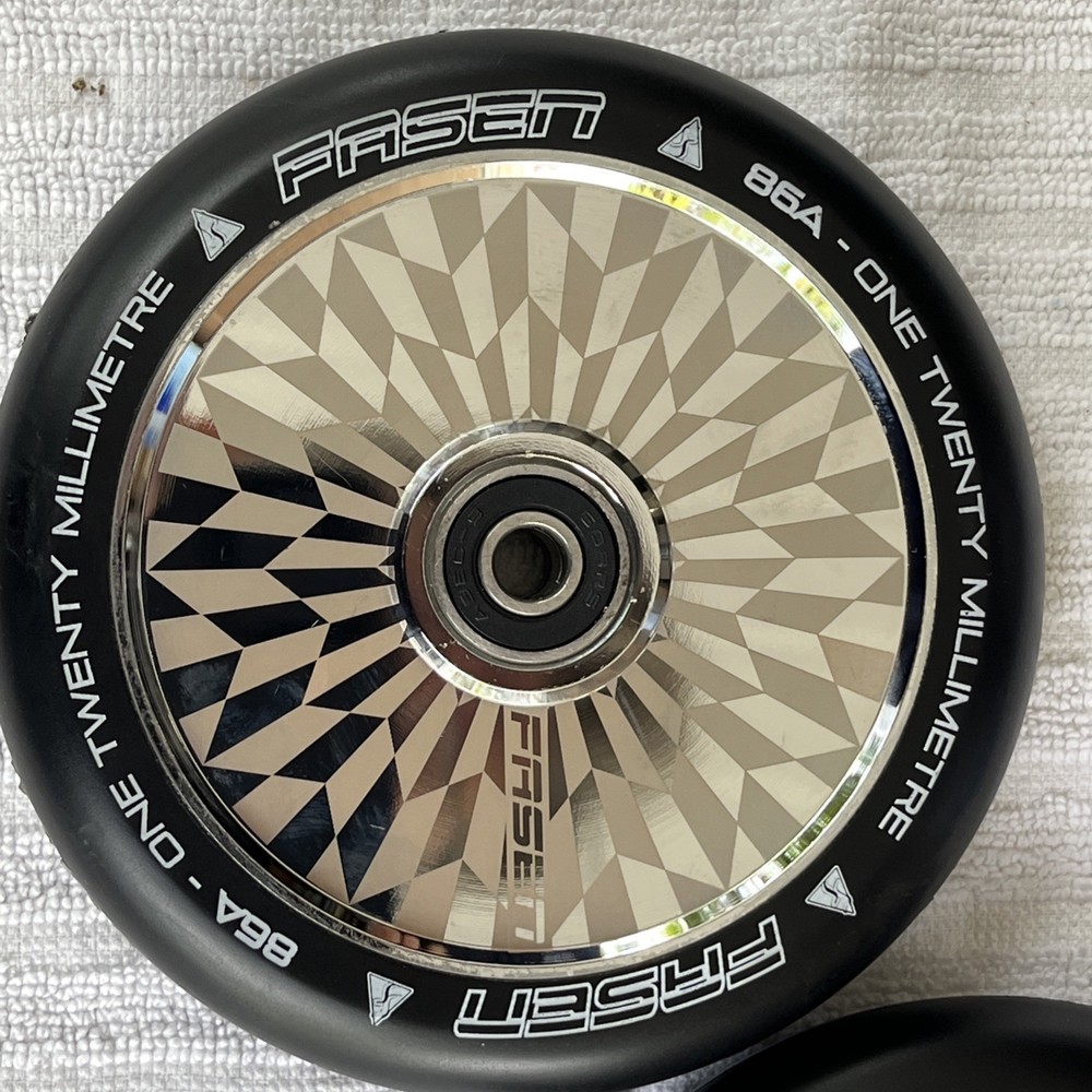 Pair Of FASEN HOLLOW CORE PRO SCOOTER WHEELS-120mm 86A 2 Wheels