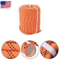 Orange Black 1/2 in ×220′ 48 Stranded Braided Rope Breaking Strength 5174 Pounds