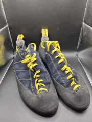 LA Sportiva Vintage Climbing Shoes EU 44 Blue Yellow Lace-Up Made in Italy