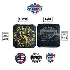 Cobra Cornhole Bags Official WSOC Tournament Set Of 4 Black Durable