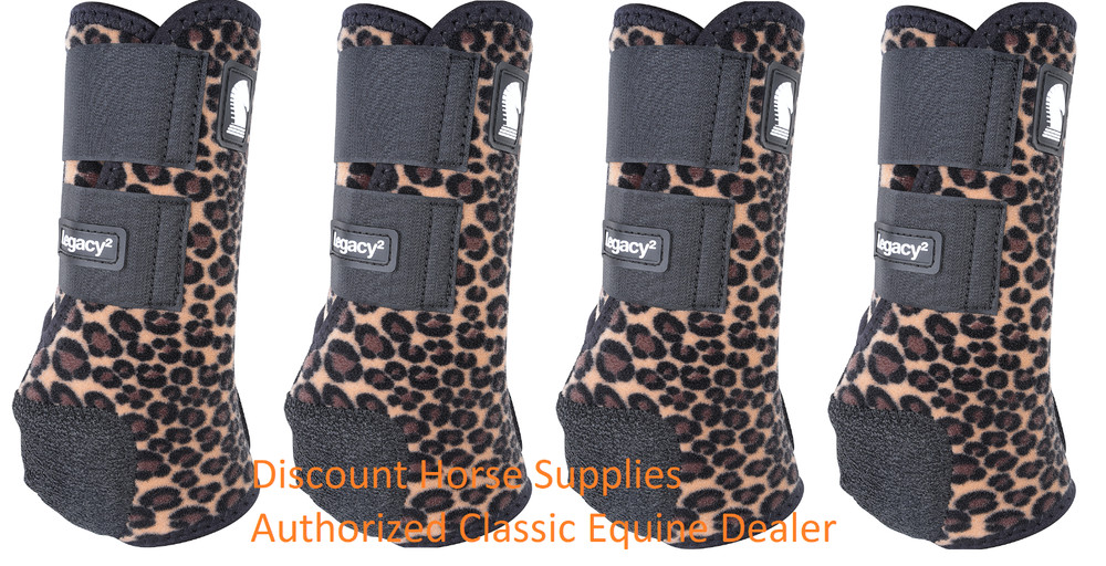 Classic Equine Cheetah LEGACY 2 Front & Hind Horse Leg Support Sport Boots M