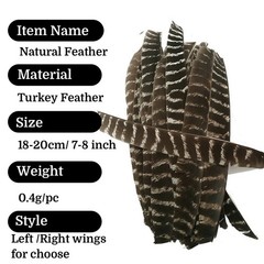 50X Full Length Flu-flu Right Left Fletching Archery Turkey Feather Wing DIY