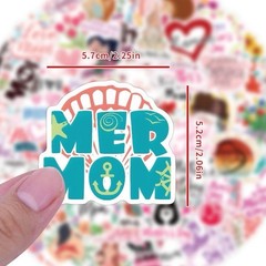 30Pcs Random Cute Colorful Happy Mother’s Day Love You Mom Waterproof Stickers