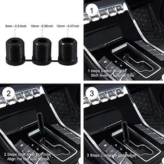 Black Aluminum Alloy Shift Knob with Long Shift Knob, Polished Metal Handle