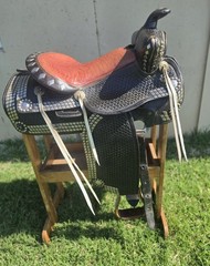 15″ Simco Vintage Western Silver Show Parade Saddle Doule Rigging