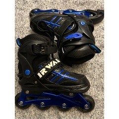 Airwalk Kids Youth Unisex Adjustable Inline Skates ABEC-5 Bearing, Blue, 1-4