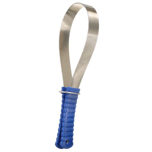 Tough1 Royal Blue Rubber Handle Shedding Blade Grooming Tool
