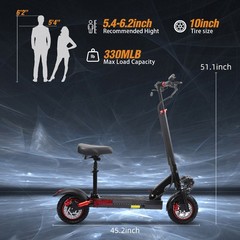 NEW 800W Folding Electric Scooter for Adults 48V 15AH E-Scooter with Seat 28Mph