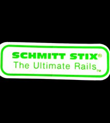 Vtg 1980’s Schmitt Stix Skateboards The Ultimate Rails Sticker In DayGlow Green