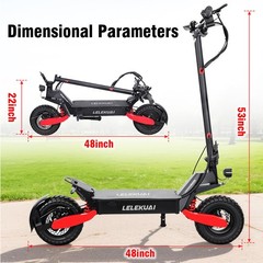 Adults Folding Electric Scooter Single Motor 1200W 48V 13AH 11″ Road Tires 38MPH