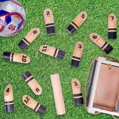 Deluxe Finska Wood Pin Throwing Lawn Game – Popular Finnish Game!