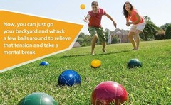 Bocce Ball Set, 107mm Regulation, 920g, Multi-Color, Tournament Use