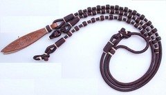Weavingcraft Chestnut/Burgundy/Maroon Raw Hide Hand Made Rope Matching Knots