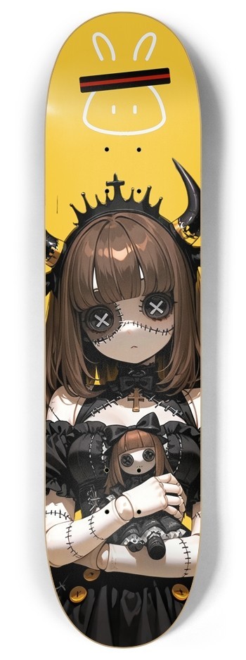 Black Tape Stitched Idol Anime Skateboard Deck 8.0″ 7-Ply Maple
