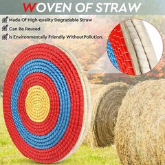 Handmade Round Straw Archery Target 50cm for Recurve Compound Bow Target Arrows