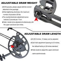 AMEYXGS Archery Compound Bows Kit Draw Weight 30-55 lbs Hunting Bow IBO 310fps A