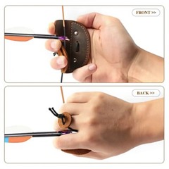 Durable Easy to Install Double-Layer Leather Finger Guard Archery Leather Sheath