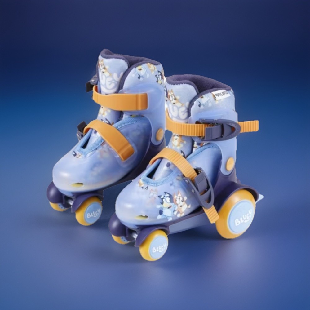 Bluey Kids Training Roller Skates Combo Pack,Adjustable Sizing,Size 9-12,Unisex