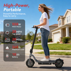 Folding Electric Scooter Adults Commuter E-scooter 550W 28Miles Range Fast Speed