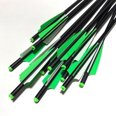 12PCS Archery 20″ Carbon Crossbow Bolts OD8.8mm 125Grain Removable Tips Hunting