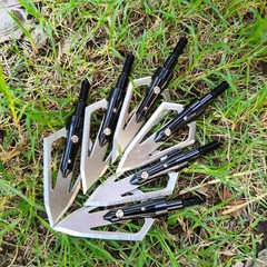 Archery 100 Grain Hunting Broadheads Arrowheads Arrow Heads Tips for Shooting