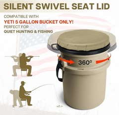YETI 5 Gallon Bucket Seat – 360-Degree Swivel Lid, Cushion for Fishing, Hunti…
