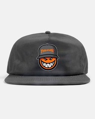 Thrasher x Spitfire Wheels SF Loc Charcoal Gray Snapback Hat