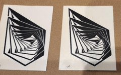 (2) Vintage! Volcom Stickers! Skateboard ~Snowboard ~Surfboard ~Black and White