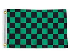 Black and Green Checkered Flag 12×18 Inches – Perfect for UTV ATV SxS Whips