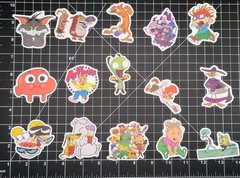 18 Random 90s Retro Nostalgic Cartoon TV Themed Water Resistant Fun Stickers
