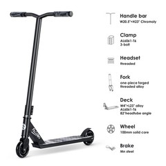 Pro Scooter JB-1 Stunt Scooter for Kids Teens Adults Beginners Black