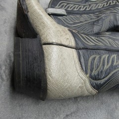 Tony Lama Western Boots Men 8.5D Blue Cowboy Antelope Leather USA Made 8056 RARE