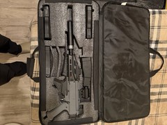 ASG CZ Scorpion EVO 3 A1 Airsoft Rifle w/ Red Dot, Suppressor & Case