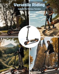 ZIPPYGO 1000W Adult Electric Scooter 48V 15.6Ah 28MPH 34 Miles Foldable Commuter