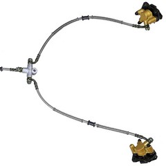 Front Hydraulic Twin Disc Brake Caliper Rotor ATV Go Kart Buggy Golf Cart Quad