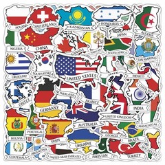Small Country Flag Stickers Luggage Water Bottle World Flags Party Supplies