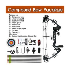 Youth Compound Bow Set 15-45 Lbs for Teens and Beginner, Package with Archery…