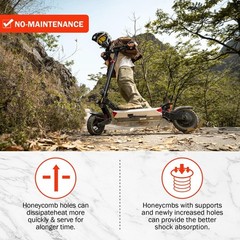60/70-6.5 Scooter Tire,10×2.50 Solid Rubber Tire 10 inch Scooter Tires Replac…