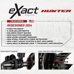 B3 ARCHERY Exact Hunter Picatinny Mount Left Hand Bow Sight (EXCT-HT-PIC-LH)