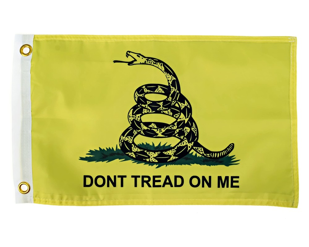 Don’t Tread On Me Flag 12×18 Inches – Perfect for UTV ATV SxS Boats Whip Flags