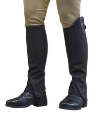BasEQ Riding Half Chap Children’s Equestrian Equine Synthetic Nubuck Addy Medium