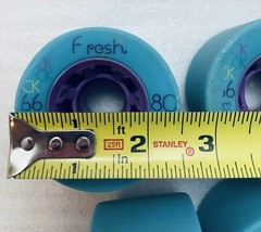 Longboard Wheels 66mm 80a by Fresh Cream King – Blue & Purple – Set of 4