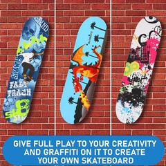 8 Pack Blank Skateboard Decks Bulk, 17 x 5 Inch 7-Layer Maple Double Natural