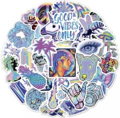 Mixed VSCO Holographic Cartoon Stickers Luggage Skateboard DIY Cute Graffiti