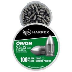 HARPEX Orion 100 Count CYLINDRICAL SLUG 5.5mm .22 Caliber Premium Airgun Pellets