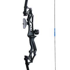 54″ Archery Takedown Recurve Bow Carbon Arrows Rest Bow Sight Sets Adult Hunting