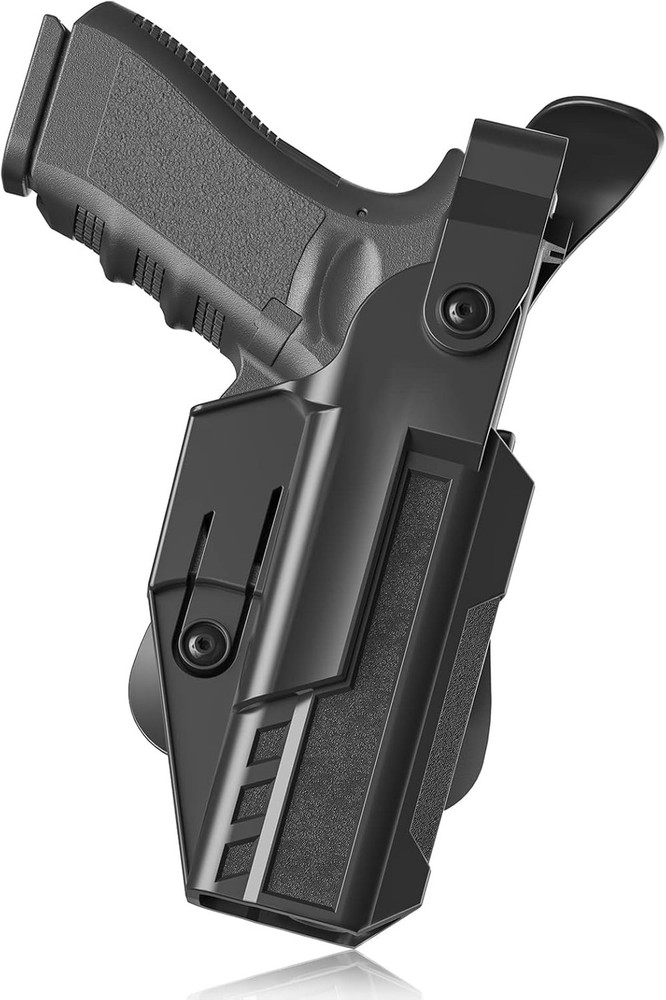 Glock 19/17/19X/23/32/44/45 Holster – G19 Duty Holster for Gen 1-5, OWB Paddl…