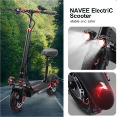 48V 800W Fat Tire Electric Scooter 10″ Off-Road High Speed 28MPH Long Range